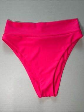 Aerie Hot Pink Women’s High Cut Cheeky Bikini Bottoms Beach Summer Swimwear